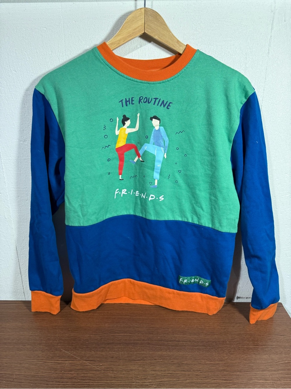 Friends Colorblock Sweatshirt Medium
